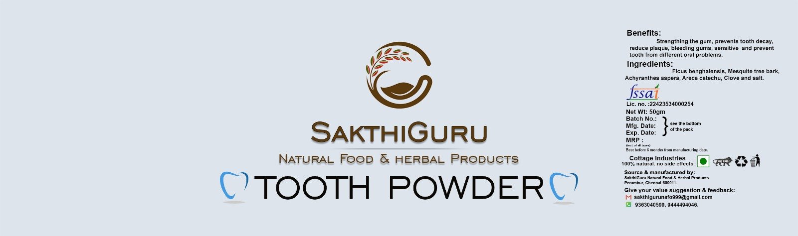Herbal Tooth Powder 50g